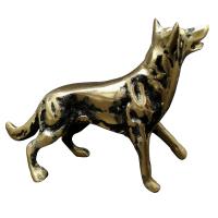 Kalender Döküm Pirinç Döküm Biblo Kurt Köpeği 15.5Cm