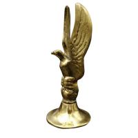 Kalender Döküm Pirinç Döküm Kartal Sarı Dik Kanatlı Dekoratif Biblo 12Cm