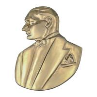 Kalender Döküm Pirinç Döküm Smokinli Atatürk Silueti 27Cm