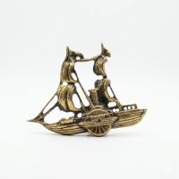 Kalender Döküm Buharlı Yelkenli Gemi Pirinç Döküm Duvar Süsü 18Cm