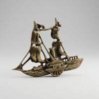 Kalender Döküm Buharlı Yelkenli Gemi Pirinç Döküm Duvar Süsü 18Cm