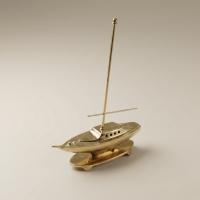 Kalender Döküm Pirinç Döküm Gönderli Yelkenli 18Cm