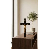 Kalender Döküm Pirinç Döküm Hz. İsa Çarmaha Gerilmiş Objeli Haç