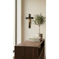 Kalender Döküm Pirinç Döküm Hz. İsa Çarmaha Gerilmiş Objeli Haç