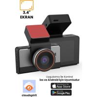 Mieco G4 2K QHD / GPS / 4G / Wifi / 140° Geniş Açı / Gece Görüşü / Ön + Arka Kamera / Sim Kartlı Araç Kamerası (2025) + Hafıza Kartı ve Park Kiti Hediyeli