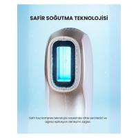 Mieco Sapphire Soğutma Özellikli IPL Lazer Epilasyon Aleti (Safir Cam) - Rosegold + Gözlük ve Çanta Hediyeli