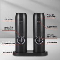 Mioji Mio Sg2 Yeni Nesil 600Mah Şarj Üniteli Işıklı Tuz Karabiber Değirmeni