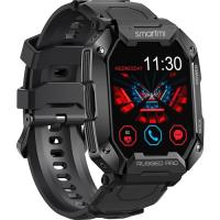 Smart Mi Rugged Pro Akıllı Saat Siyah Tansiyon Ölçme ve Konuşma Özelliği