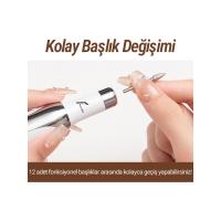 VeryFit 12 Başlıklı Elektrikli 3 Modlu Manikür Pedikür Tırnak Bakım Aleti